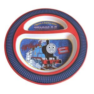 Thomas The Train Child Divided Plate "I Spent A Day Out With Thomas" 8" Melamine